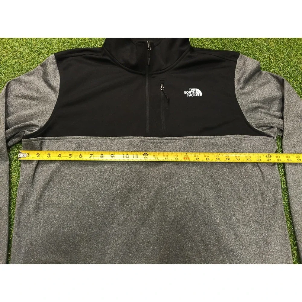 The North Face Sweatshirt Mens XL Heather Gray‎ Mock Neck Outdoor Quarter Zip